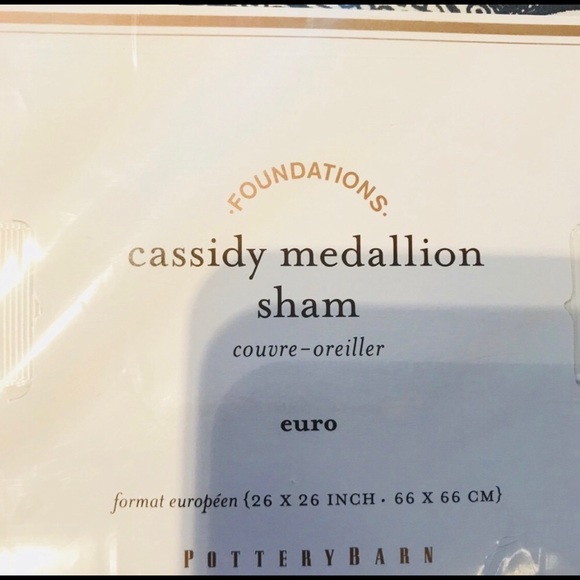 Pottery barn euro shams- set of 2 - Picture 2 of 2